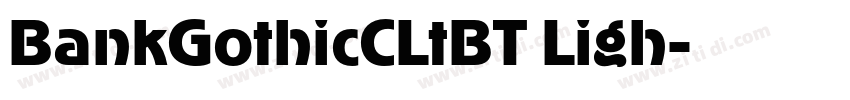 BankGothicCLtBT Ligh字体转换